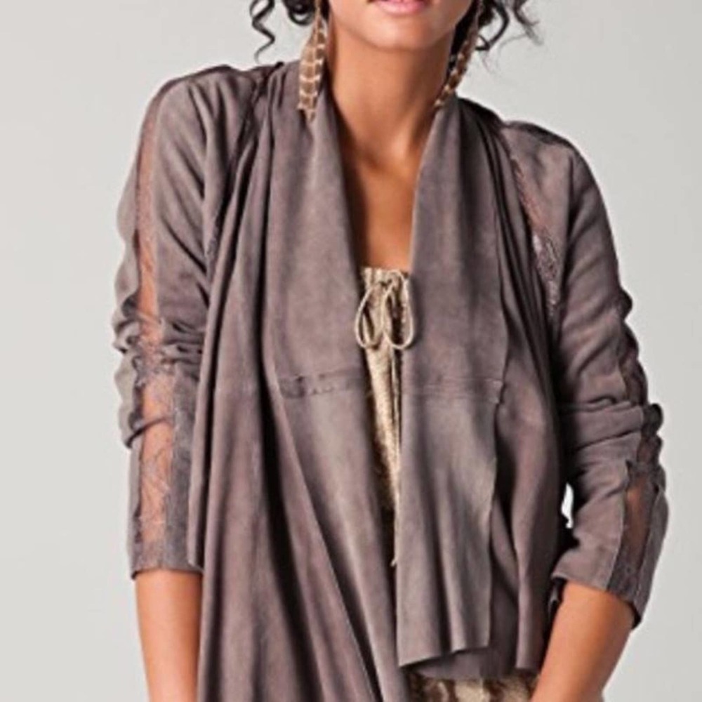 Haute Hippie Lace Cropped Jacket - Picture 2 of 5